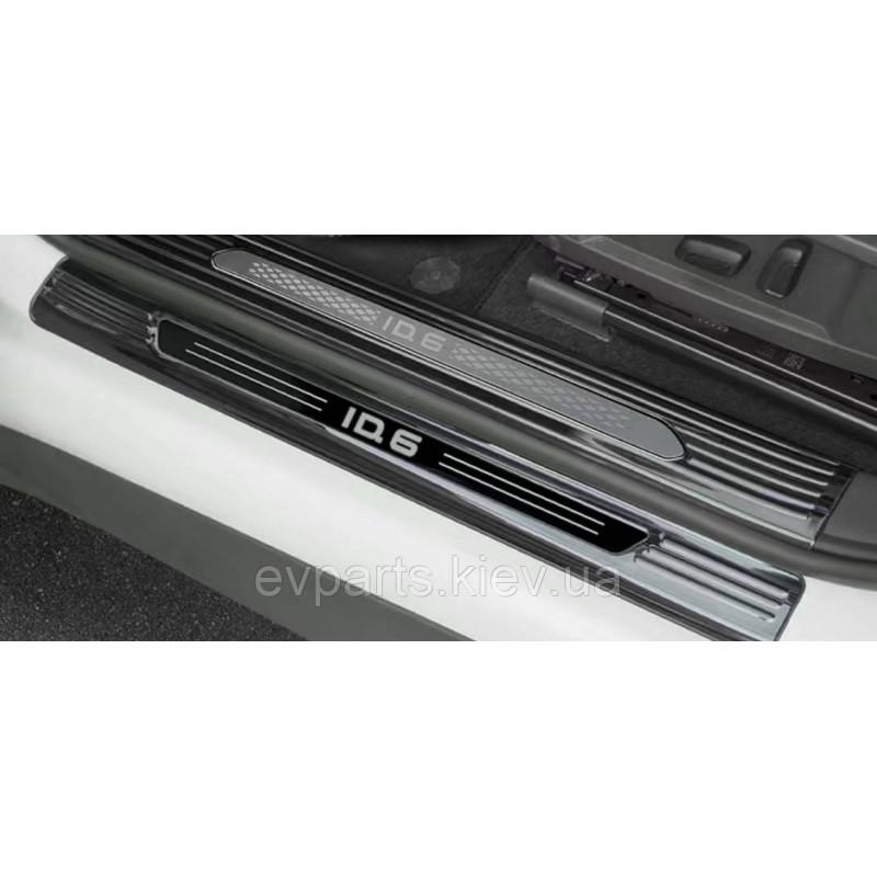 Накладки на пороги VW ID 6 комплект 8 шт.