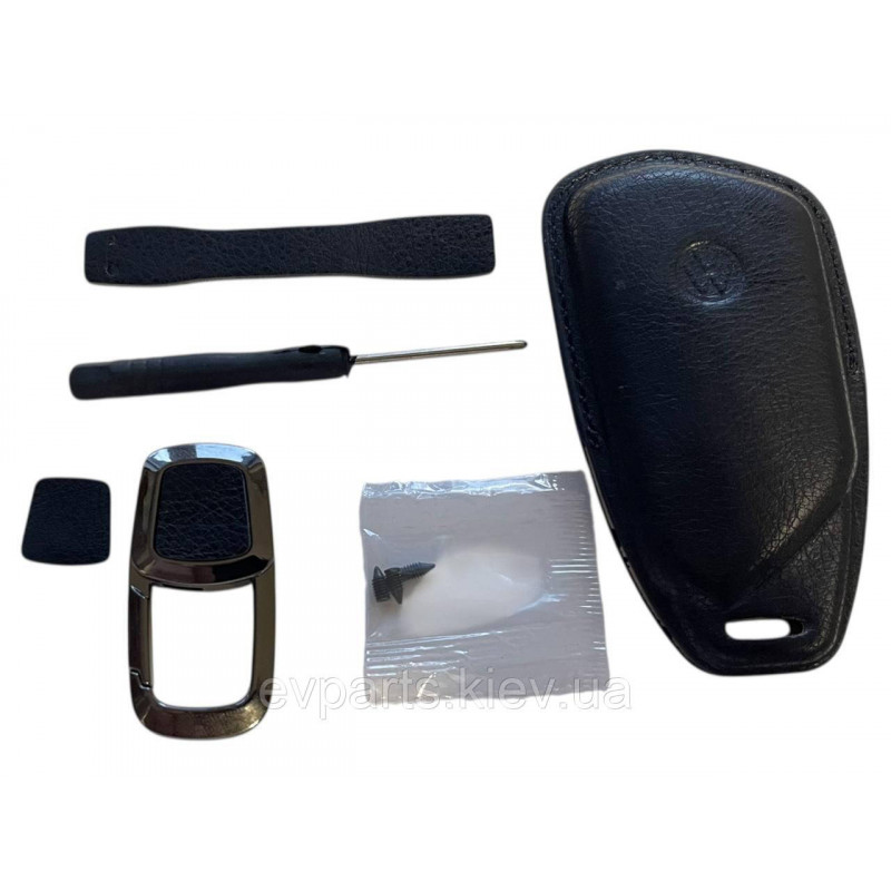Чохол на ключ для автомобіля Volkswagen ID4 / ID3 / ID6 / ID Unyx (чорний, еко-шкіра)